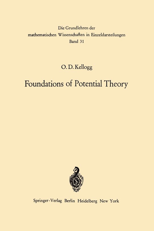 Couverture_Foundations of Potential Theory