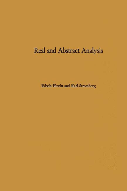 Front cover_Real And Abstract Analysis