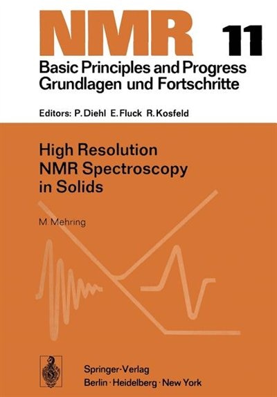 Front cover_High Resolution NMR Spectroscopy in Solids