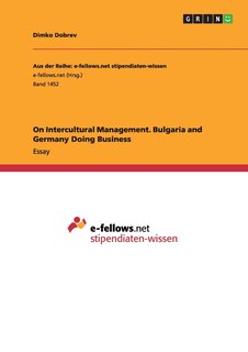 Front cover_On Intercultural Management. Bulgaria and Germany Doing Business