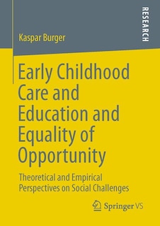 Couverture_Early Childhood Care and Education and Equality of Opportunity