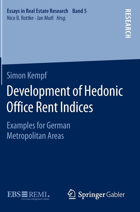 Couverture_Development Of Hedonic Ofi Ce Rent Indices