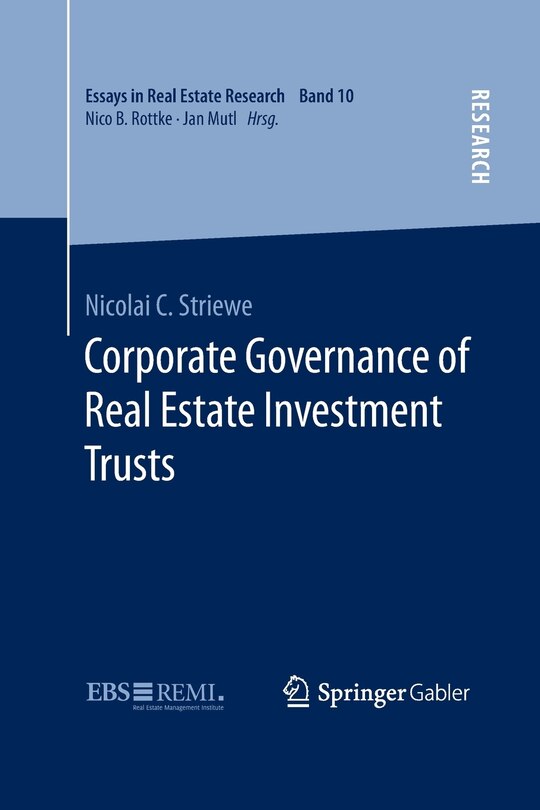 Couverture_Corporate Governance Of Real Estate Investment Trusts