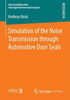 Front cover_Simulation Of The Noise Transmission Through Automotive Door Seals