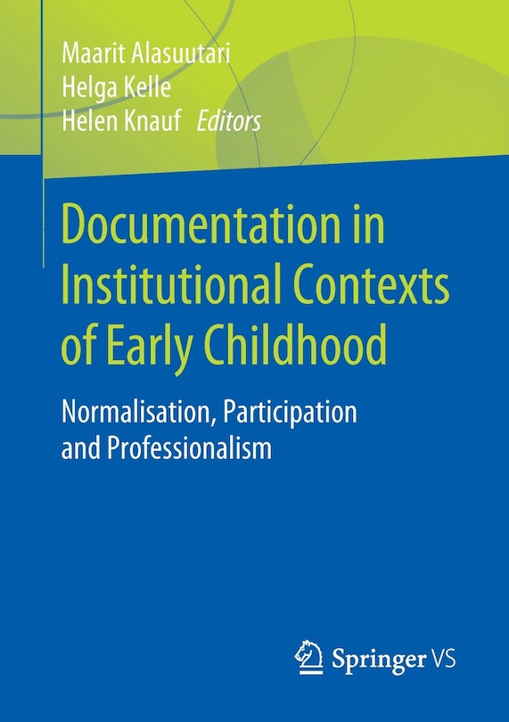 Couverture_Documentation In Institutional Contexts Of Early Childhood