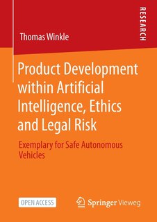 Couverture_Product Development Within Artificial Intelligence, Ethics And Legal Risk