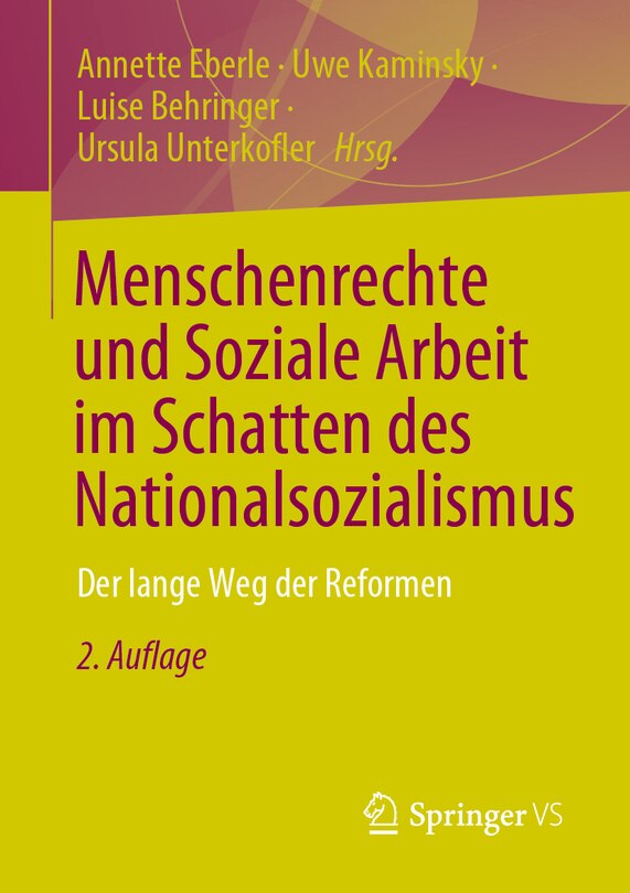 Front cover_Menschenrechte Und Soziale Arbeit Im Schatten Des Nationalsozialismus