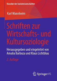 Front cover_Schriften Zur Wirtschafts- Und Kultursoziologie