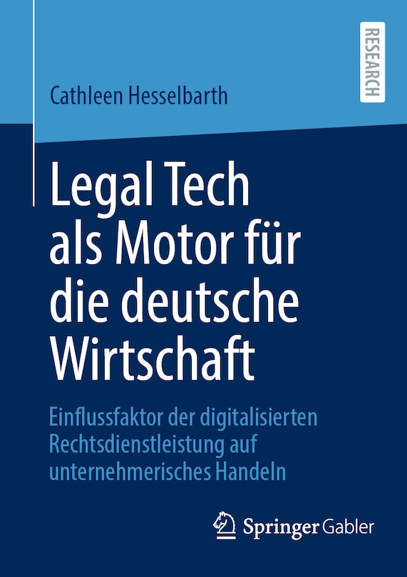 Front cover_Legal Tech ALS Motor Für Die Deutsche Wirtschaft