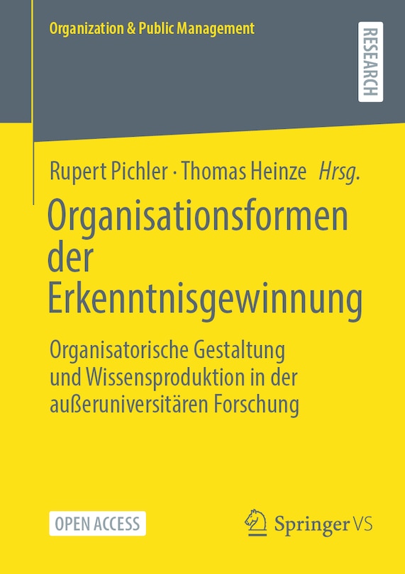 Front cover_Organisationsformen Der Erkenntnisgewinnung