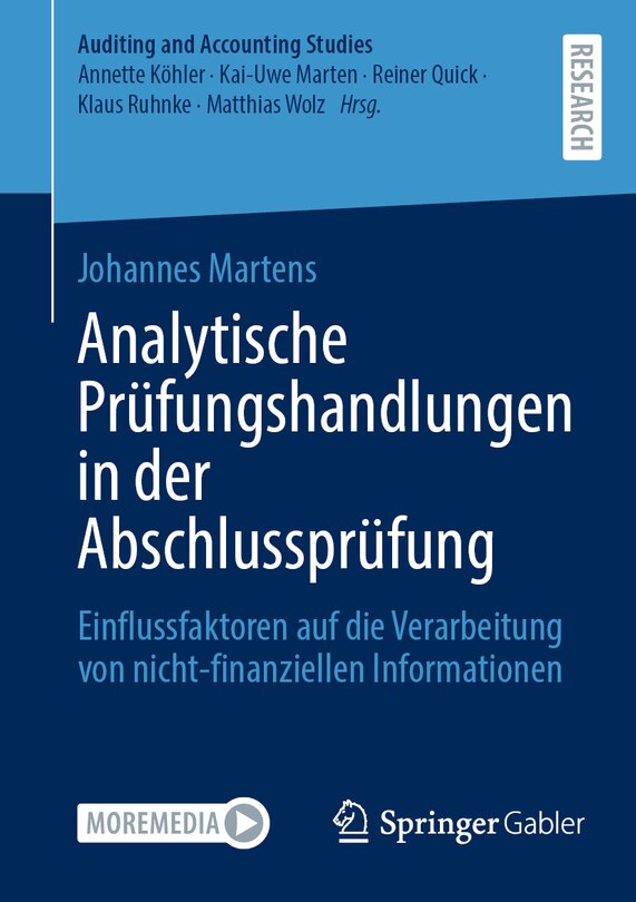 Front cover_Analytische Prüfungshandlungen in Der Abschlussprüfung