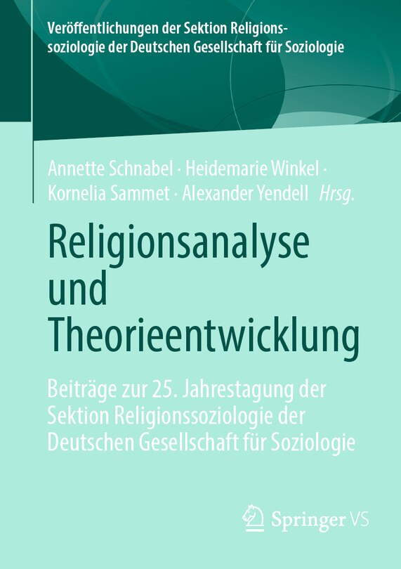 Front cover_Religionsanalyse Und Theorieentwicklung