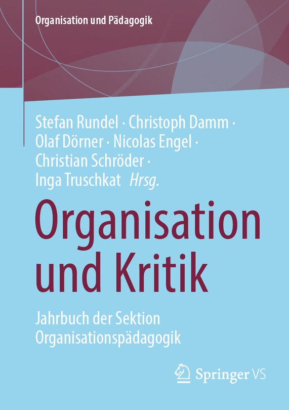 Couverture_Organisation Und Kritik