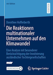 Front cover_Die Reaktionen Multinationaler Unternehmen Auf Den Klimawandel