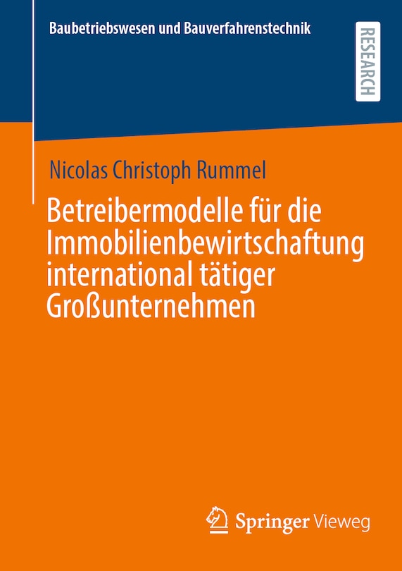 Front cover_Betreibermodelle Für Die Immobilienbewirtschaftung International Tätiger Großunternehmen