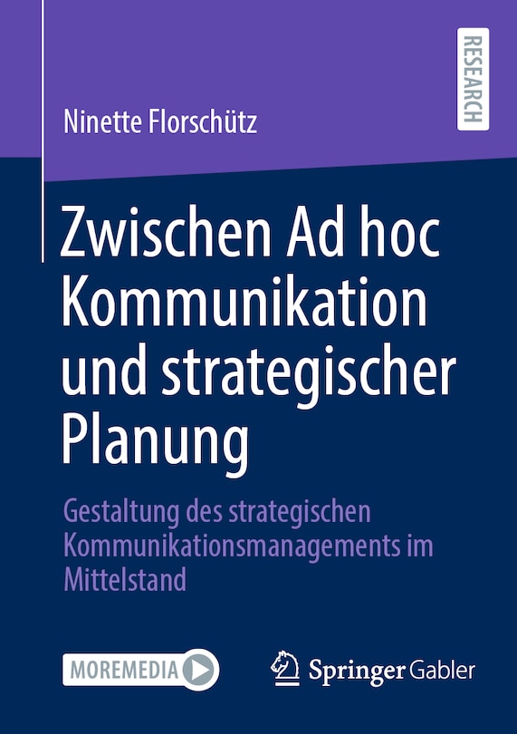 Front cover_Zwischen AD Hoc Kommunikation Und Strategischer Planung