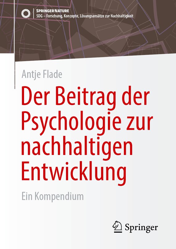 Front cover_Der Beitrag Der Psychologie Zur Nachhaltigen Entwicklung