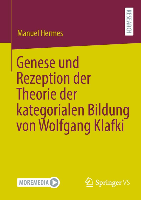 Couverture_Genese Und Rezeption Der Theorie Der Kategorialen Bildung Von Wolfgang Klafki