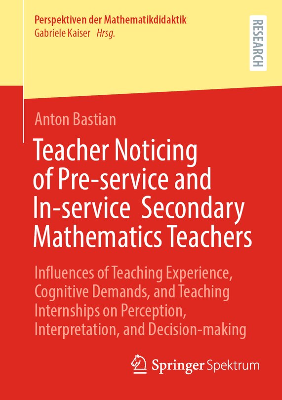 Couverture_Teacher Noticing of Pre-service and In-service Secondary Mathematics Teachers
