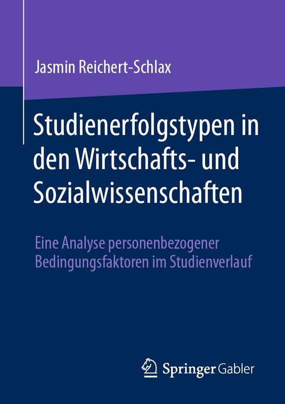 Front cover_Studienerfolgstypen in Den Wirtschafts- Und Sozialwissenschaften