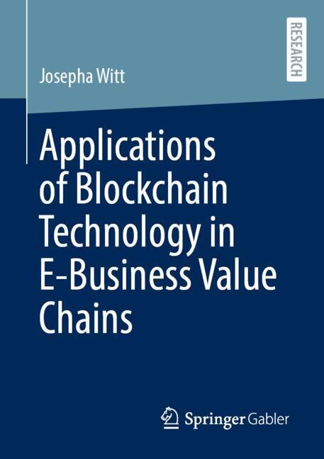 Couverture_Applications of Blockchain Technology in E-Business Value Chains