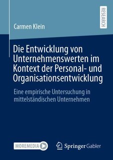 Front cover_Die Entwicklung von Unternehmenswerten im Kontext der Personal- und Organisationsentwicklung