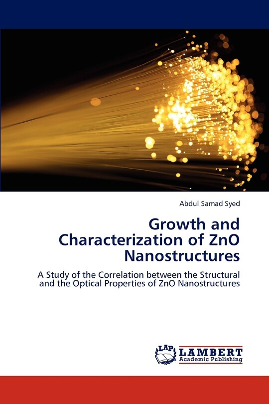 Couverture_Growth and Characterization of Zno Nanostructures