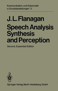 Couverture_Speech Analysis Synthesis and Perception