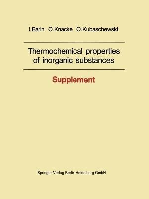 Front cover_Thermochemical properties of inorganic substances
