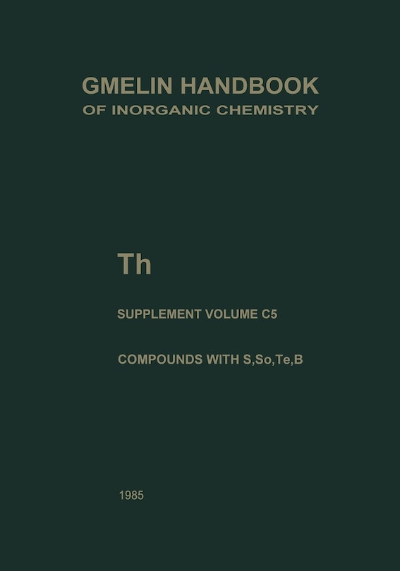 Th Thorium: Compounds with S, Se, Te and B