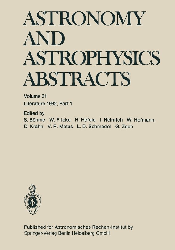 Front cover_Astronomy and Astrophysics Abstracts
