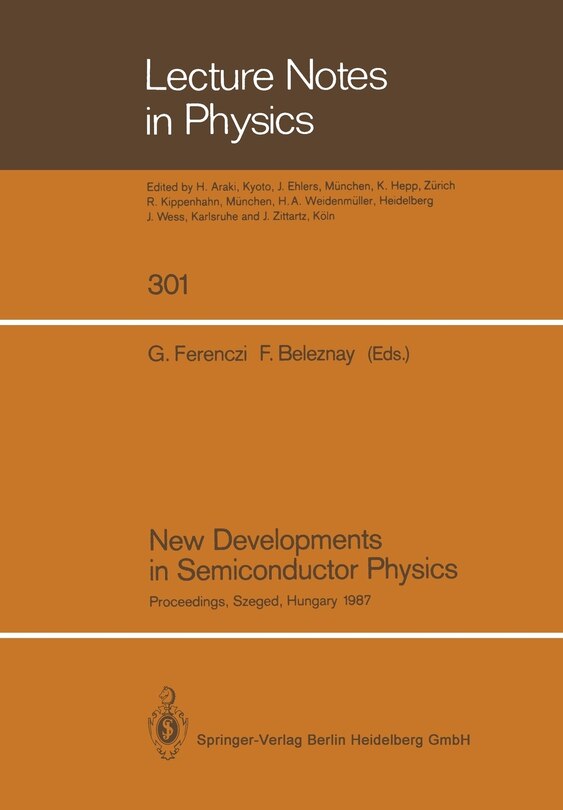 Front cover_New Developments in Semiconductor Physics