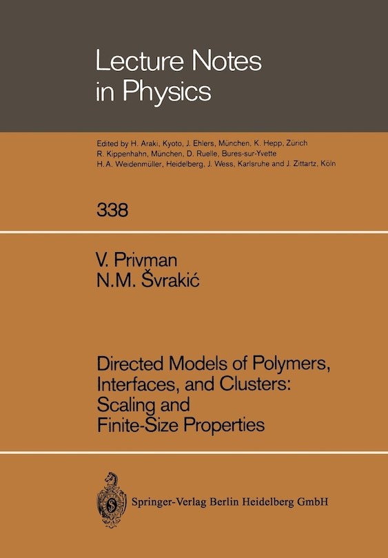 Front cover_Directed Models of Polymers, Interfaces, and Clusters: Scaling and Finite-Size Properties