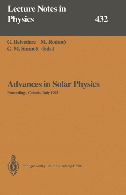 Front cover_Advances in Solar Physics