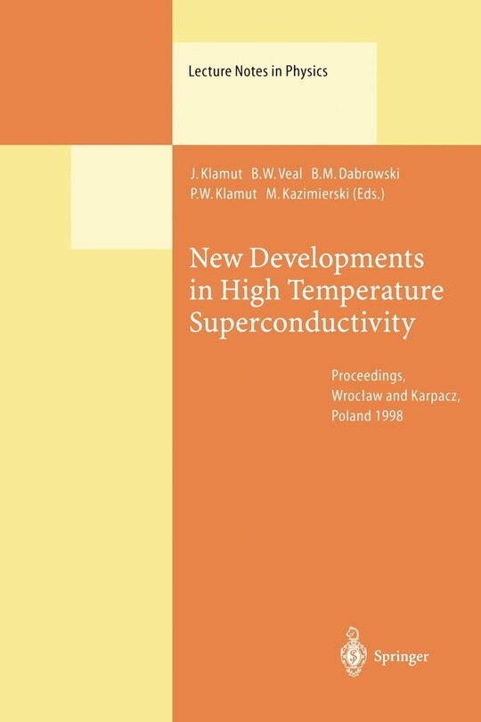 Couverture_New Developments in High Temperature Superconductivity