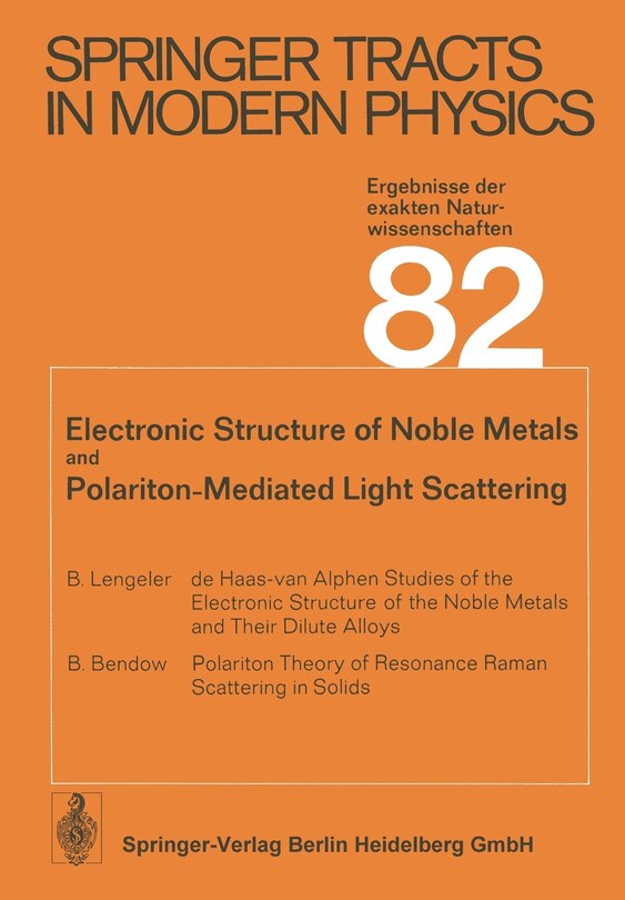 Front cover_Electronic Structure of Noble Metals and Polariton-Mediated Light Scattering