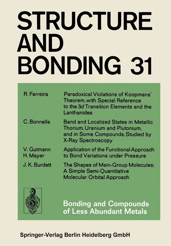 Front cover_Bonding and Compounds of Less Abundant Metals