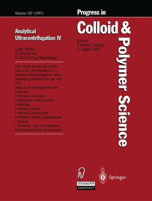 Front cover_Analytical Ultracentrifugation IV