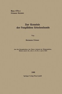 Front cover_Zur Kenntnis der Pompiliden Griechenlands