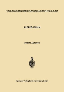 Front cover_Vorlesungen über Entwicklungsphysiologie