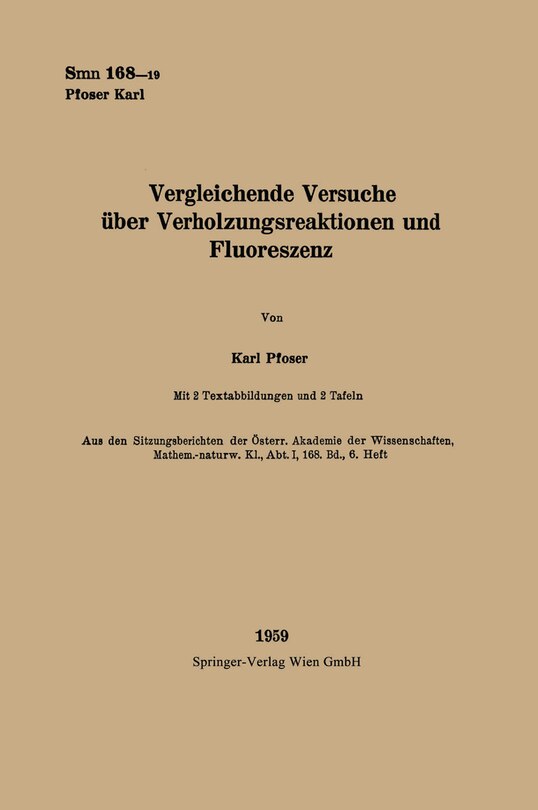 Couverture_Vergleichende Versuche über Verholzungsreaktionen und Fluoreszenz