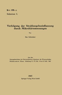 Couverture_Verfolgung der Strahlungsbeeinflussung durch Mikrohärtemessungen