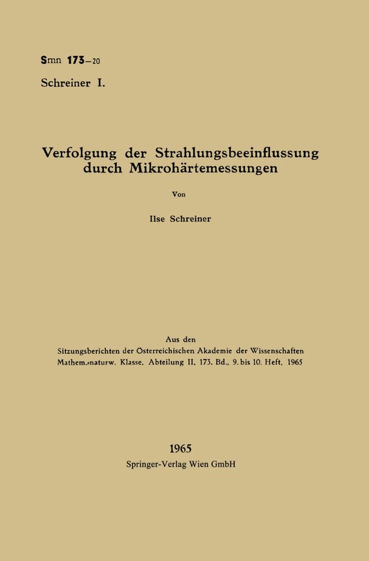 Couverture_Verfolgung der Strahlungsbeeinflussung durch Mikrohärtemessungen