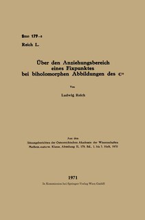 Couverture_Über den Anziehungsbereich eines Fixpunktes bei biholomorphen Abbildungen des ℂn