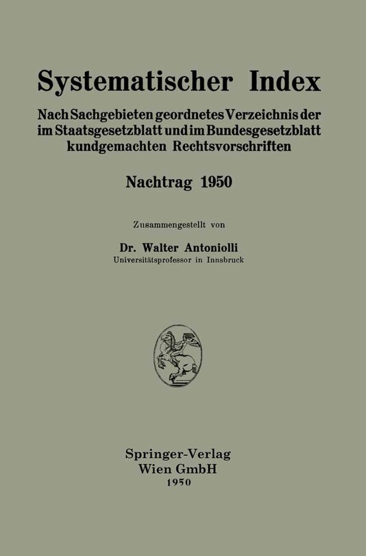 Front cover_Systematischer Index