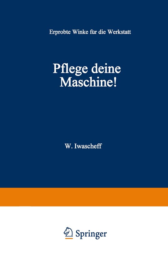 Couverture_Pflege Deine Maschine!