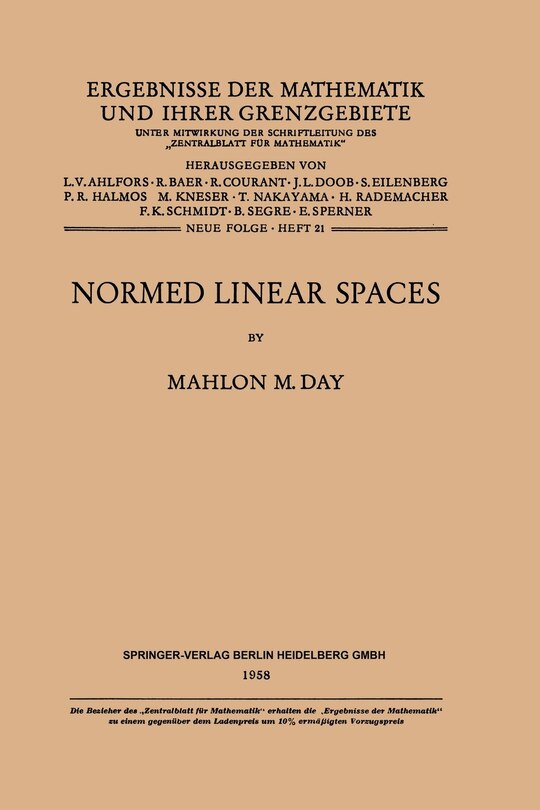 Front cover_Normed Linear Spaces