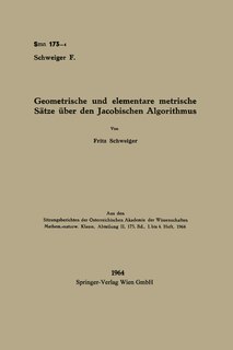 Front cover_Geometrische und elementare metrische Sätze über den Jacobischen Algorithmus
