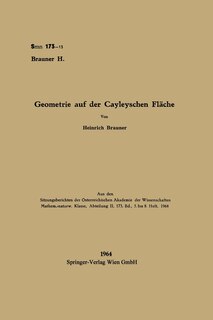 Front cover_Geometrie auf der Cayleyschen Fläche