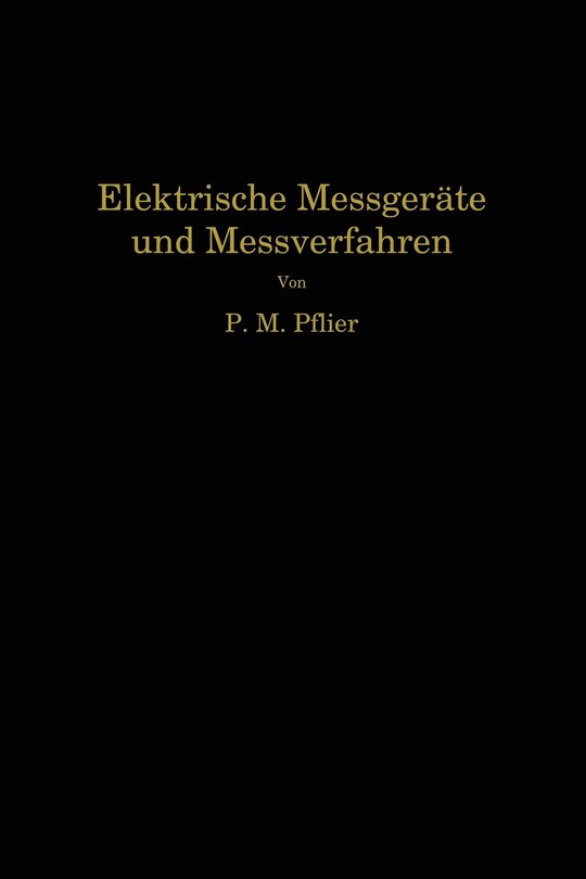 Couverture_Elektrische Me&szlig;ger&auml;te und Me&szlig;verfahren